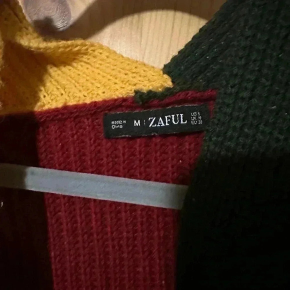 Zaful Multicolor Knit‎ Woven Sweater Size Medium - Picture 5 of 12
